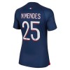 Paris Saint-Germain 2023-24 N.Mendes 25 Domácí - Dámské Fotbalové Dresy (S/S)